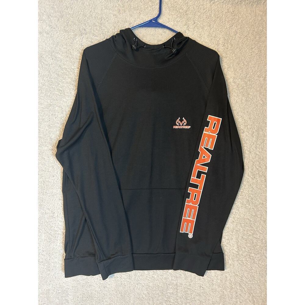 Realtree Logo Hoodie Men’s Lightweight Solid Pullover Large